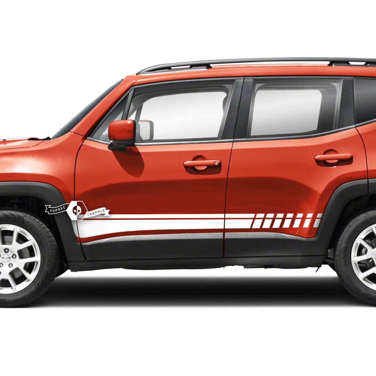 Paar Jeep Renegade Rocker Panel Side Lines Stripe Grafische Vinyl Decal Sticker

