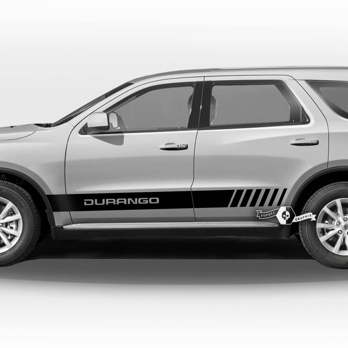 Paar Dodge Durango zijdeuren Rocker Panel strepen sticker vinyl stickers
