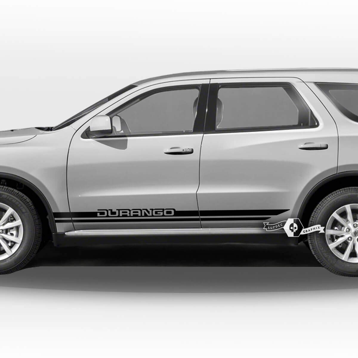 Paar Dodge Durango zijdeuren Rocker Panel Trim Logo strepen sticker Vinyl Stickers
