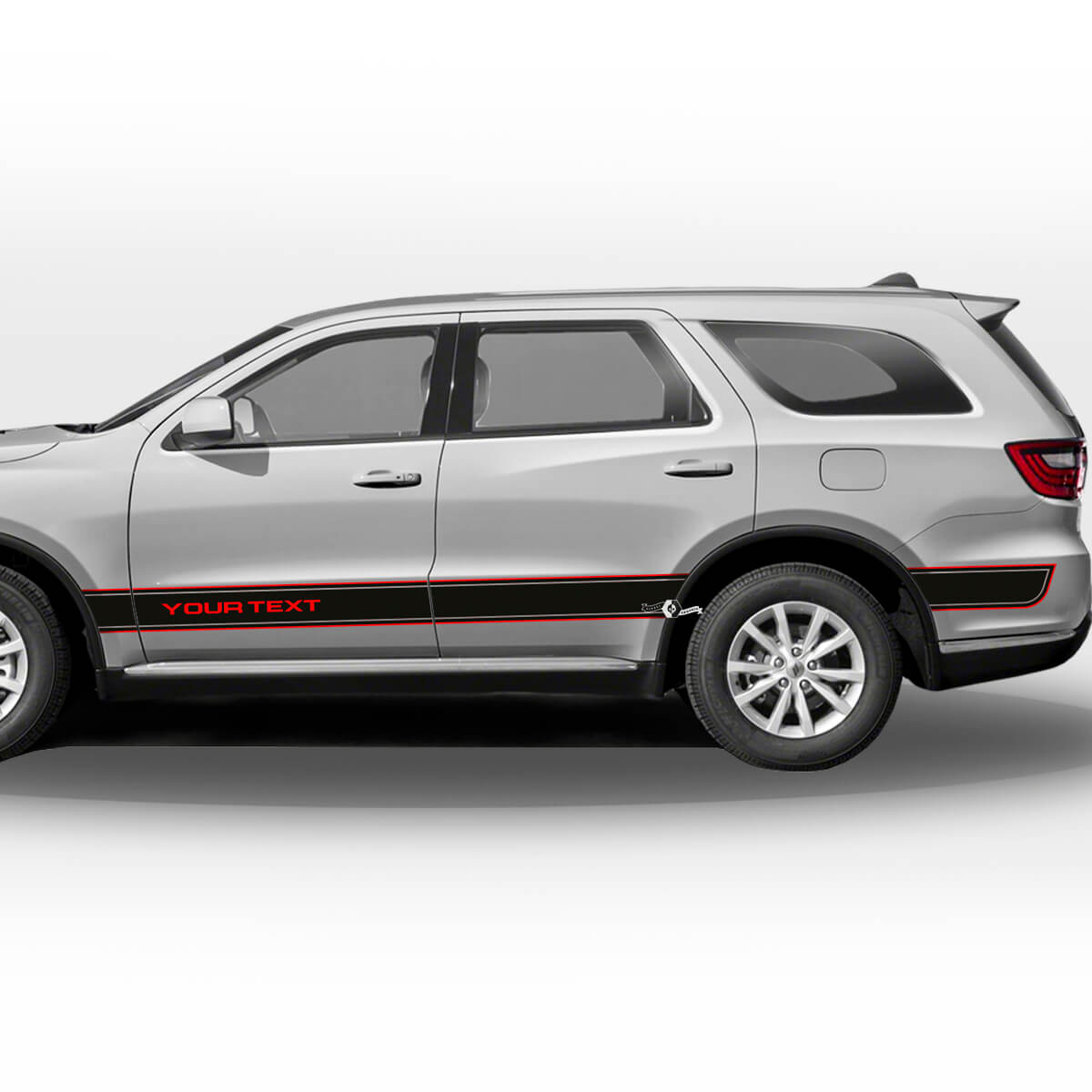 Aangepaste zijstrepen vinyl decal set voor Dodge Durango