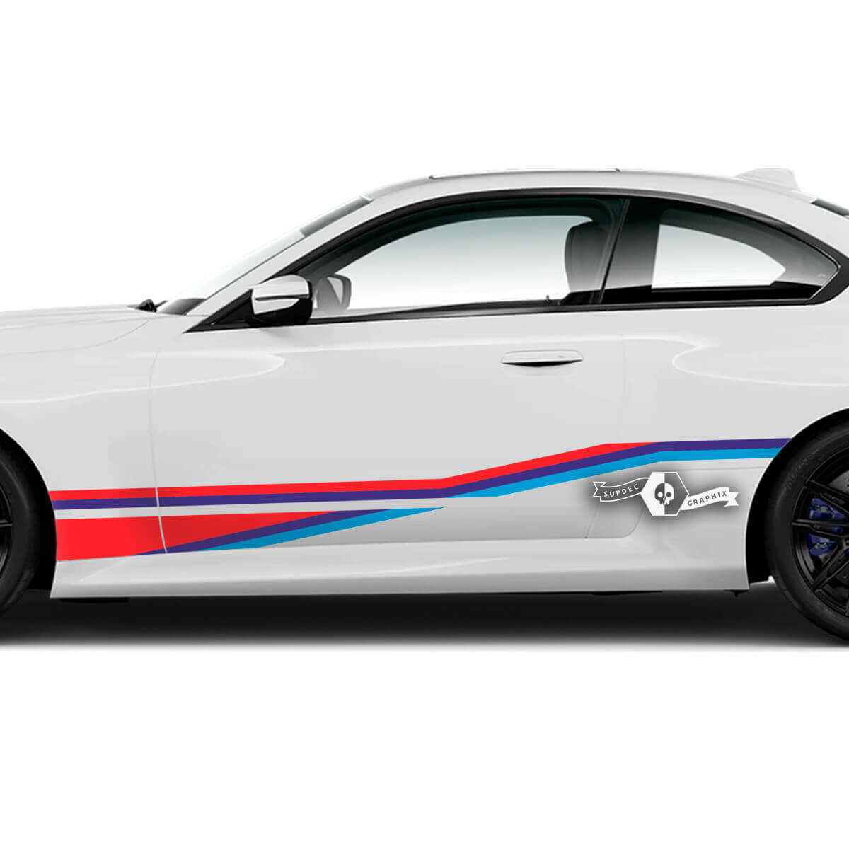 Paar BMW M2 M240 G42 F22 F87 M Performance Side Stripes Deuren Fender Stripe M Vinyl Decal Sticker M Kleuren

