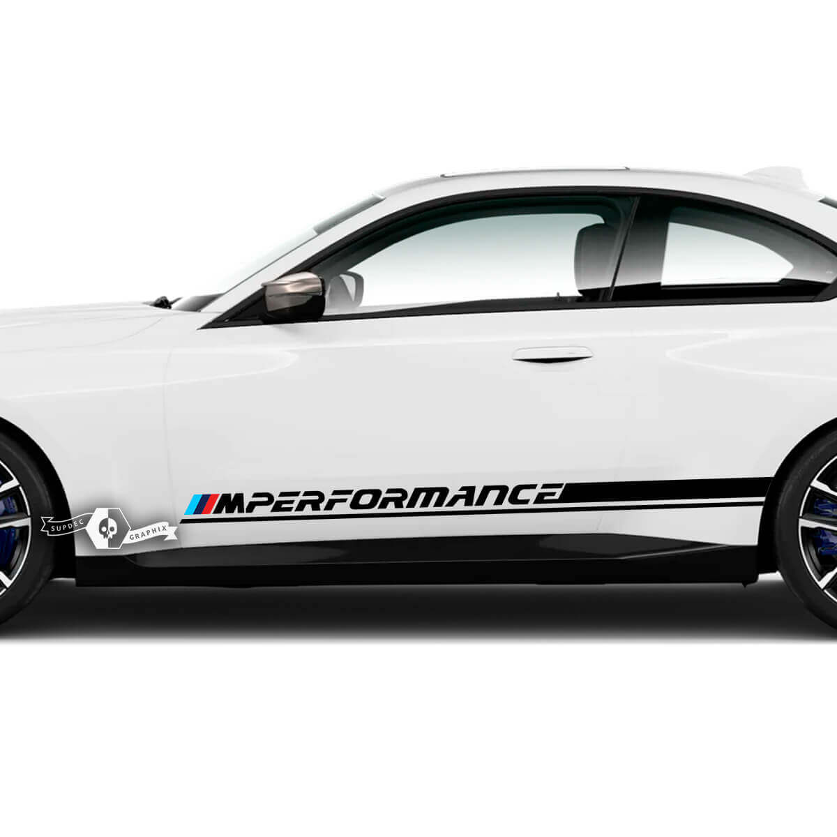 Paar BMW M2 M240 G42 F22 F87 M Performance Side Line Streep Deuren Streep Vinyl Decal Sticker
