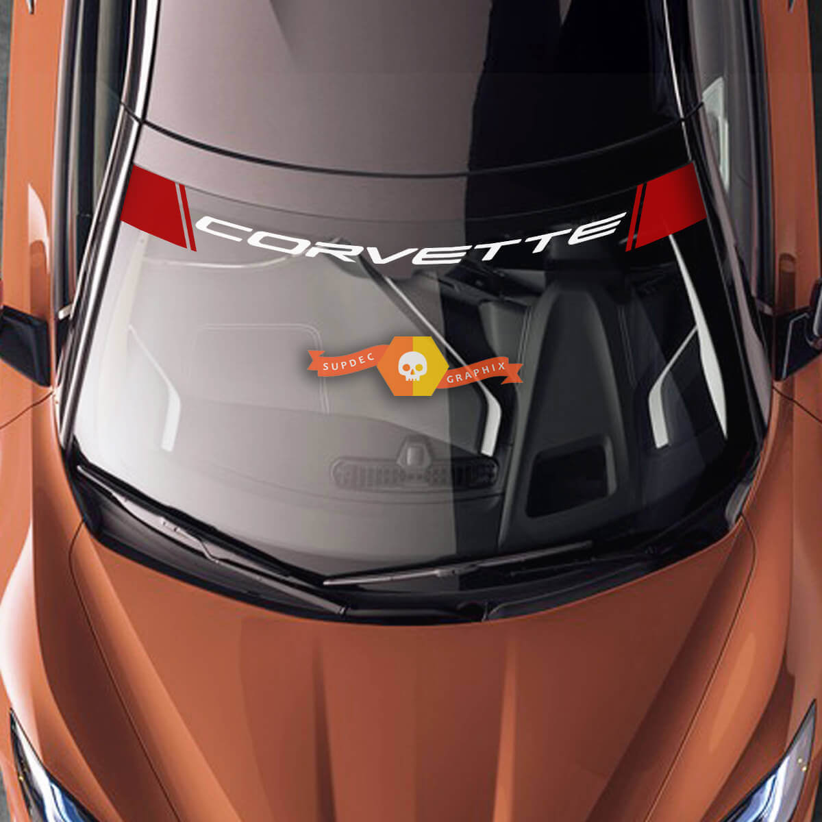 Corvette Voorruit Vinyl Decal voor Chevrolet Corvette C8