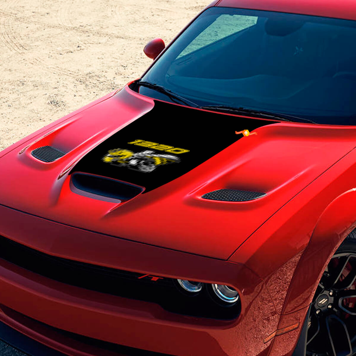 1320 Super Bee Stijl Motorkap Vinyl Decal Sticker voor Dodge Challenger
