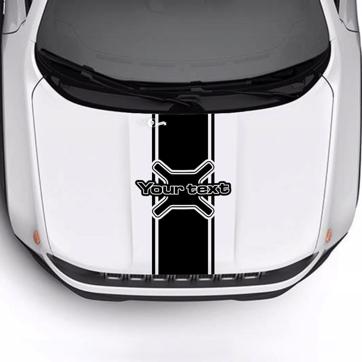 Aangepaste Tekst Sport Motorkap Logo Streep Vinyl Decal Sticker voor Jeep Renegade