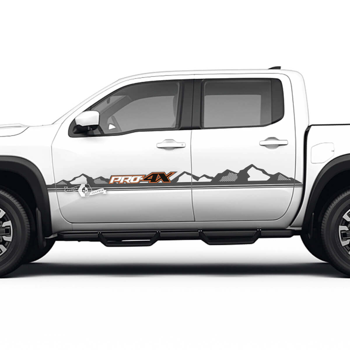 2 Nissan sticker deuren Hills Mountains Pro-4x Nissan Frontier Stripe vinylstickers 3 kleuren
