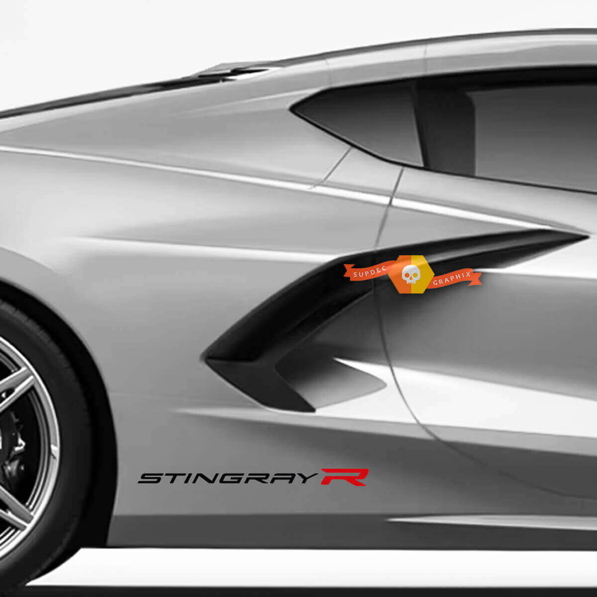 Stingray R-zij vinyl decalset voor Chevrolet Corvette C8