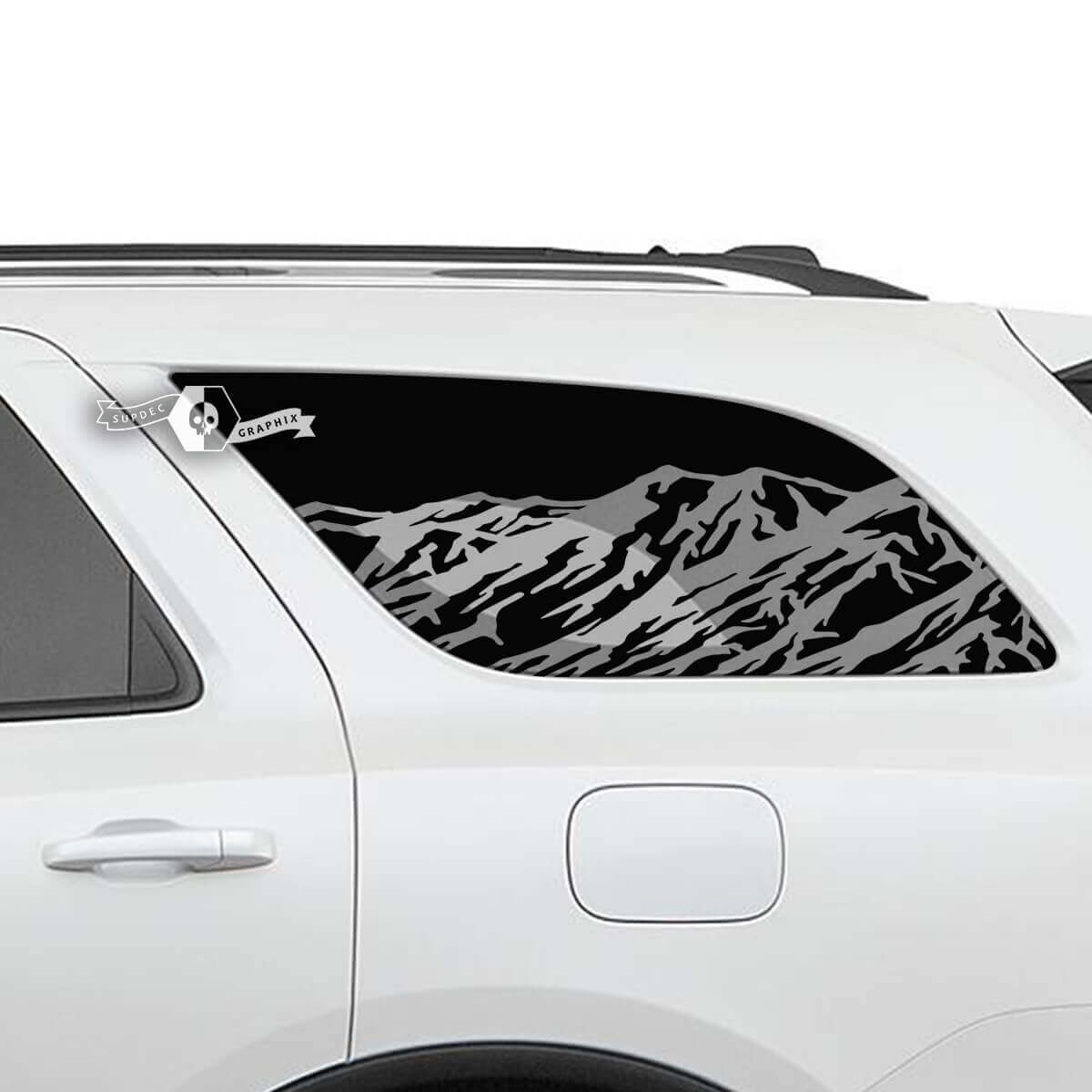 Paar Dodge Durango zijruit bergen sticker vinyl stickers
