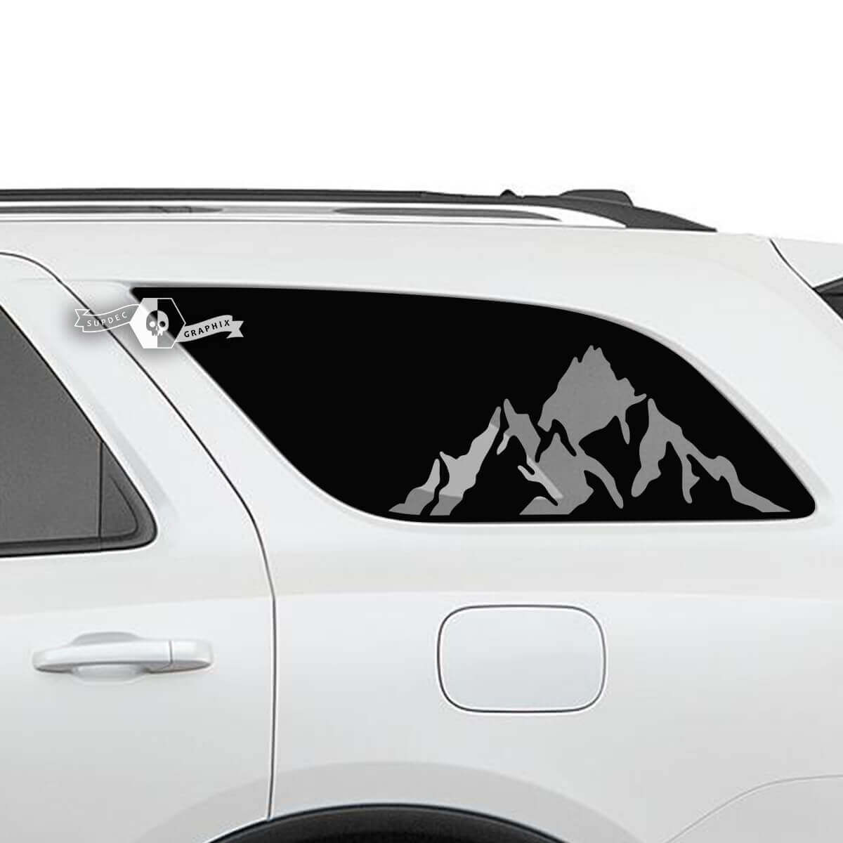 2x Dodge Durango zijachterruit bergen sticker vinylstickers
