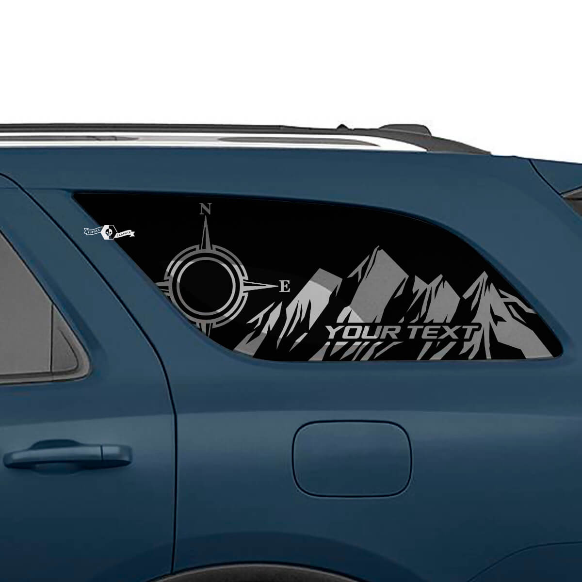 Mountains Style Achterzijruit Vinyl Stickerset voor Dodge Durango