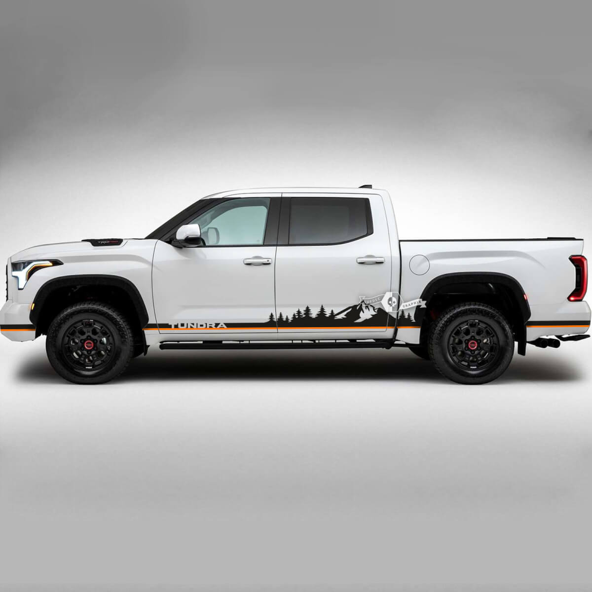 Paar Toyota Tundra Vintage Retro Rocker Panel Bed Side Achterspatbord Strepen Vinyl Stickers Sticker

