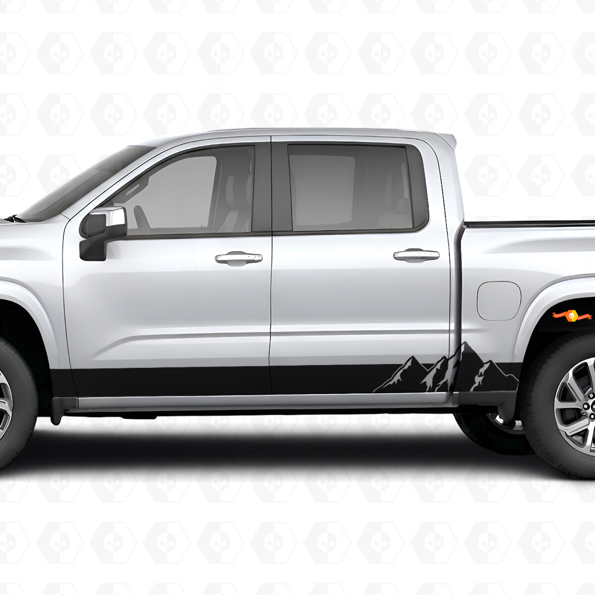 Alpine Ridge Deur- & Rocker Paneel Vinyl Strepen voor Chevrolet Silverado 1500 Volgende Generatie 2027