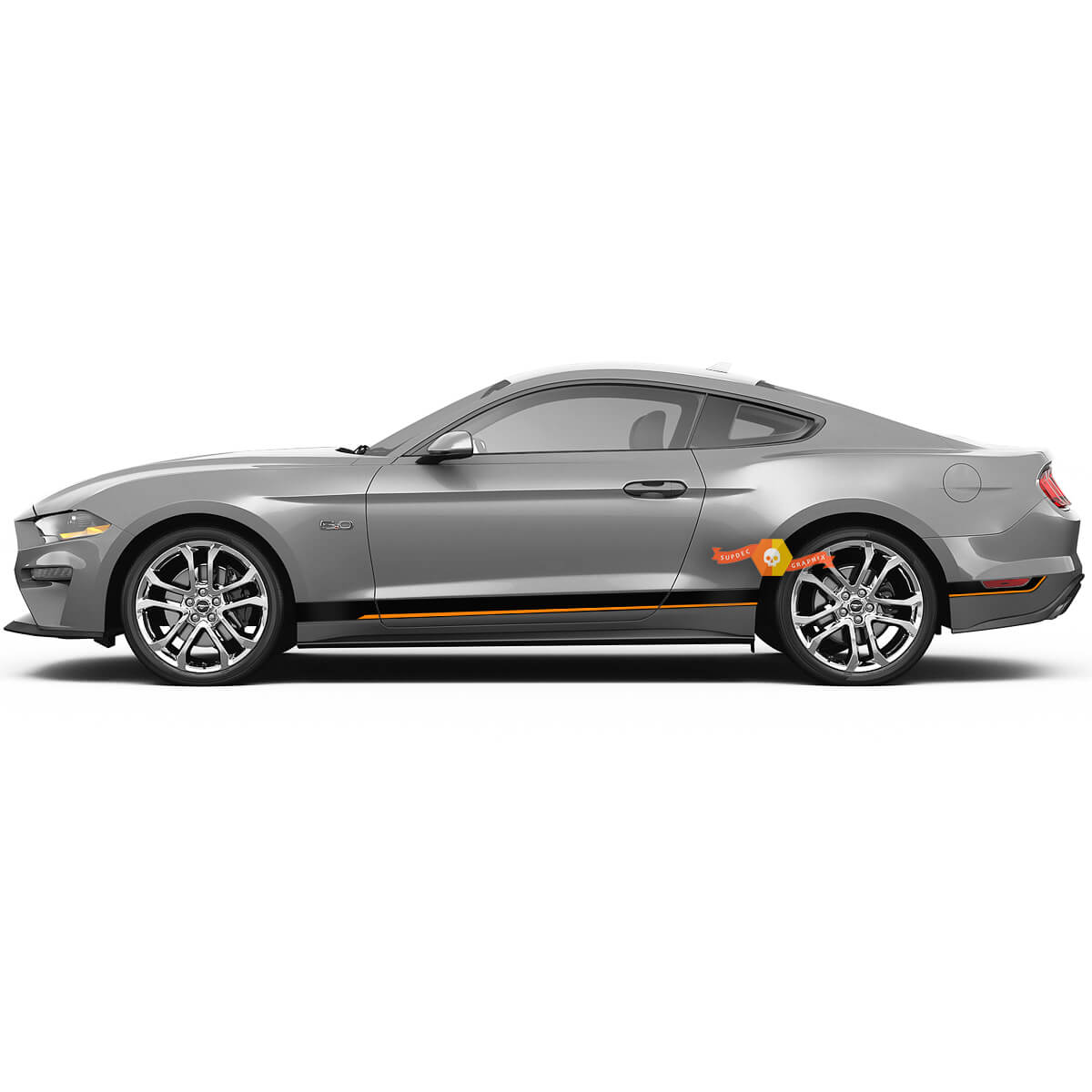 Retro Stijl Strepen Zij Vinyl Decal Sticker voor Musclecar Musclecarmodel 2018-2023