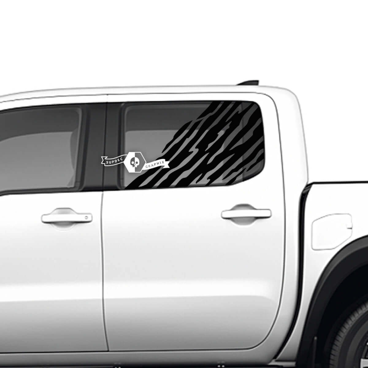 Paar deuren raam Nissan Frontier vernietigd Grange Vinyl Stickers Decals Graphics
