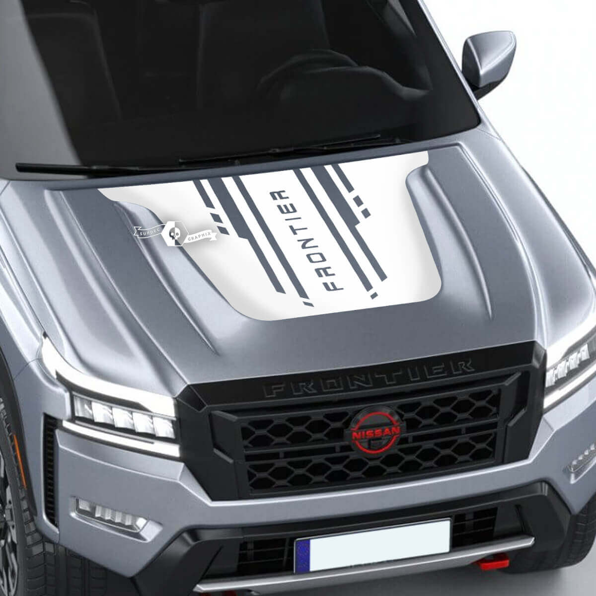 Branded Techno Style Motorkap Vinyl Sticker voor Nissan Frontier
