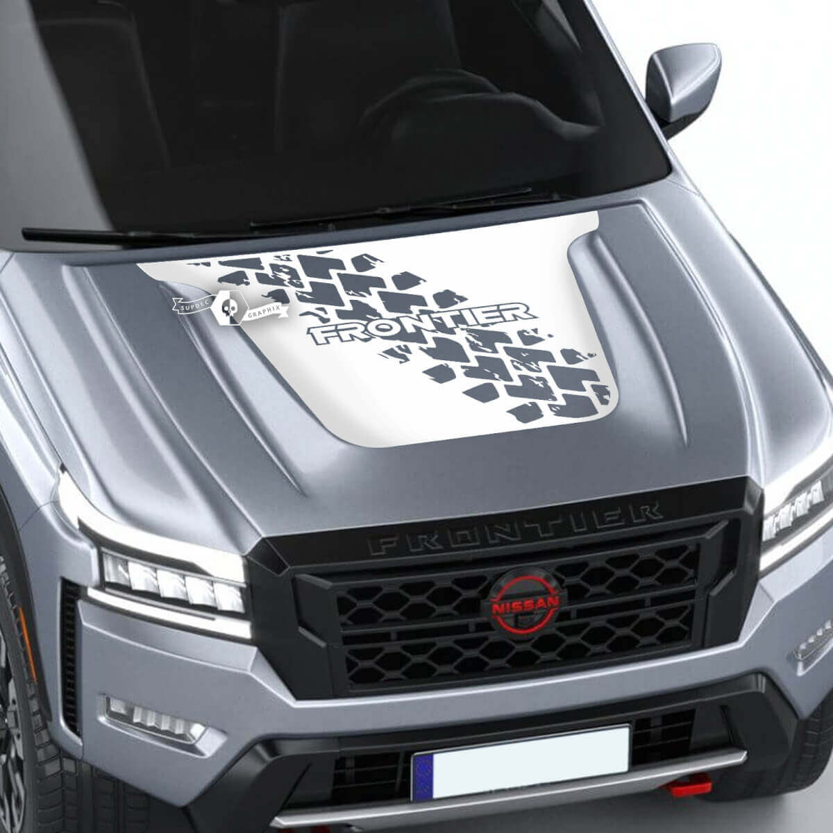 Nissan Frontier S SV Pro-4x Hood Decal Vinyl Band Track Off Road Blackout Grafische Decals Sticker
