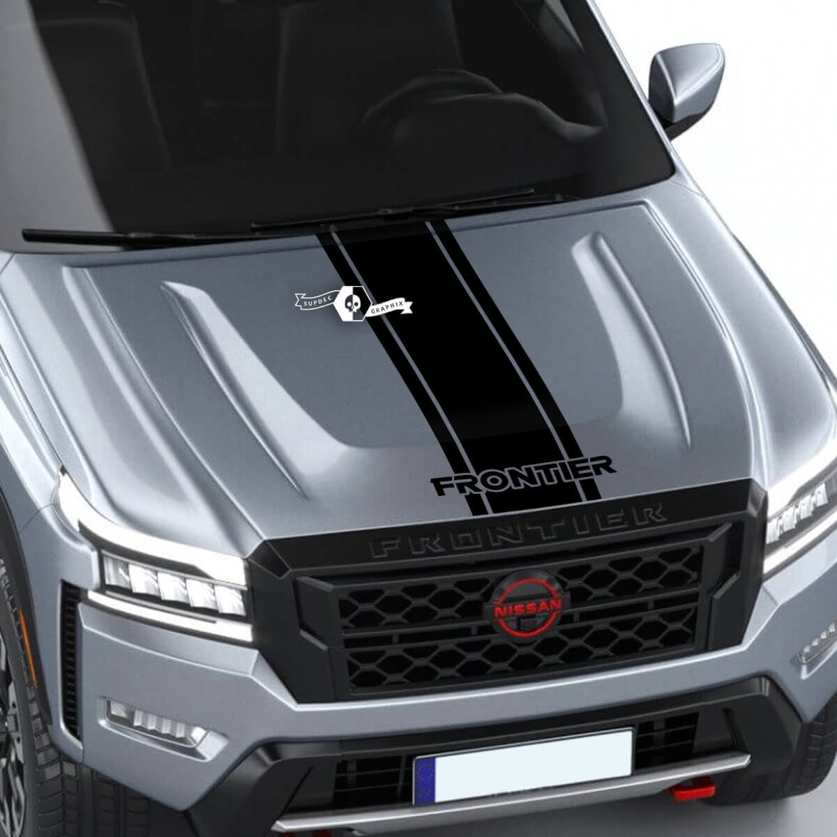 Nissan Frontier S SV Pro-4x motorkap sticker streep vinyl lijn logo grafische stickers sticker
