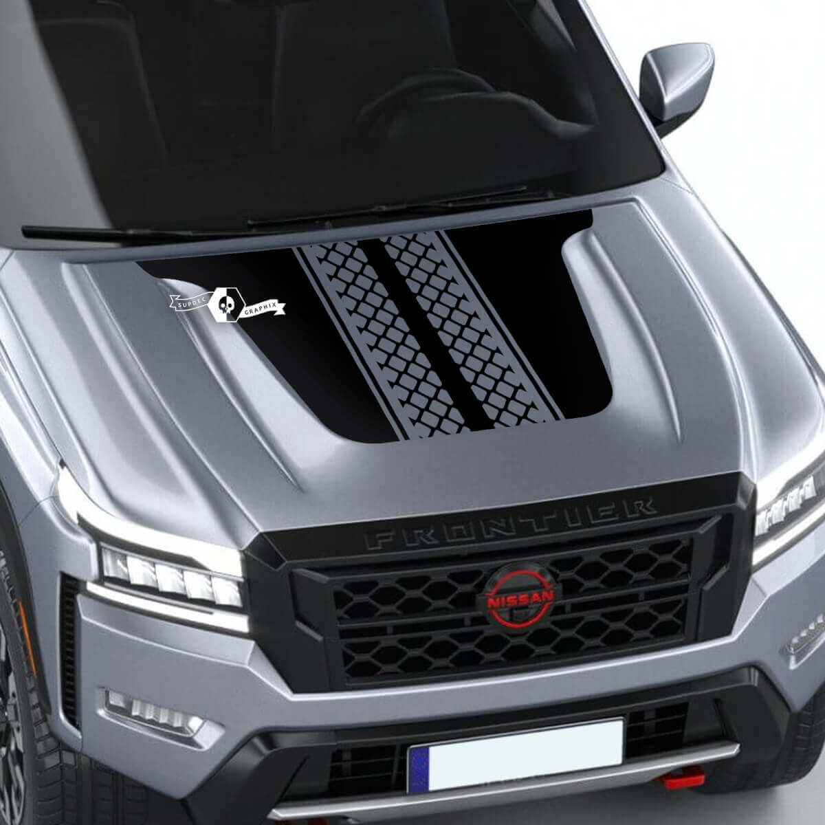Nissan Frontier S SV Pro-4x Hood Decal Vinyl Band Track Off Road Dual Blackout Grafische Decals Sticker
