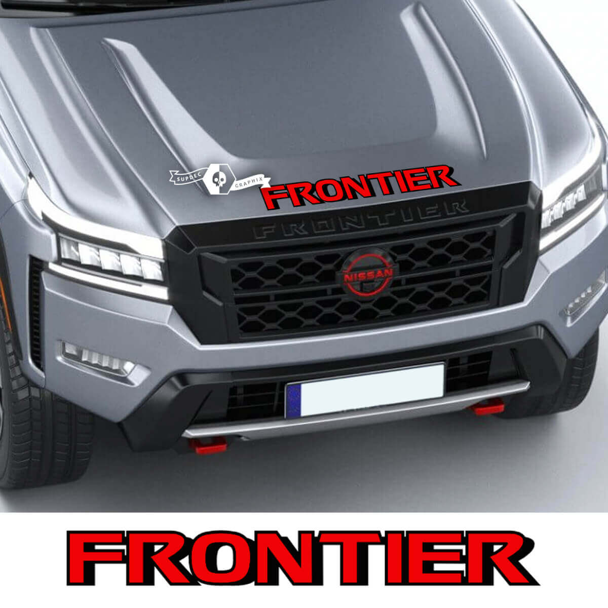Nissan Frontier S SV Pro-4x motorkap sticker vinyl logo grafische stickers sticker 2 kleuren
