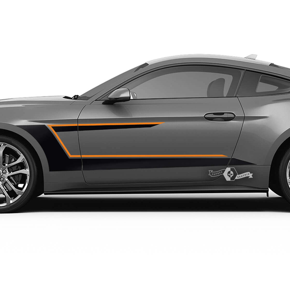 Dubbele Race Strepen Zij Vinyl Decal Kit voor Musclecar Musclecarmodel 2016-23