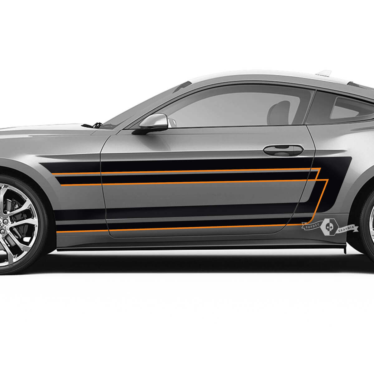 Deurstijlen Fender Strepen Sticker Graphic Voor Musclecar Musclecarmodel Shelby GT500 GT350