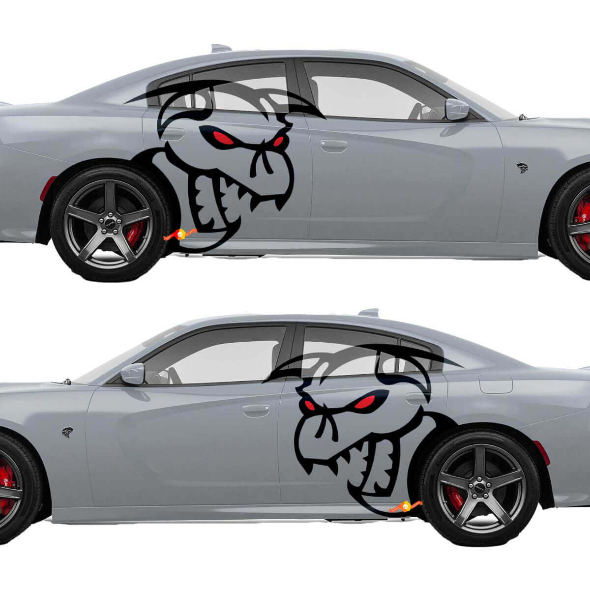 Demon Style Zijvinyl Decal Kit voor Dodge Challenger Charger