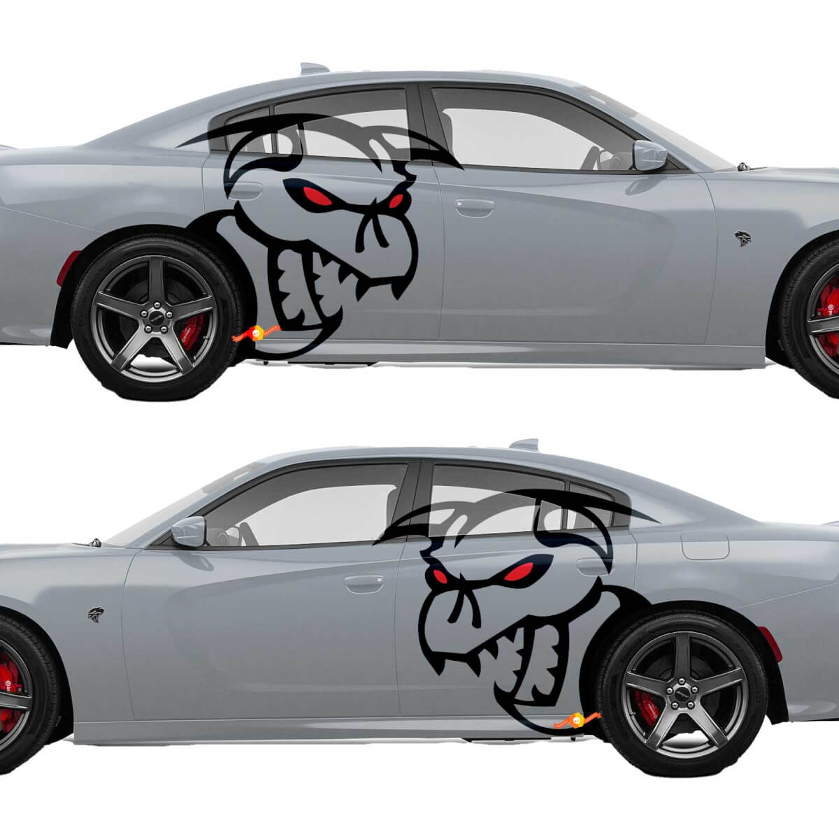 Enorme Tribal Stickers Decals Graphics Vinyl voor Dodge Challenger Charger Mopar SRT Hellcat Demon Logo HEMI 392
