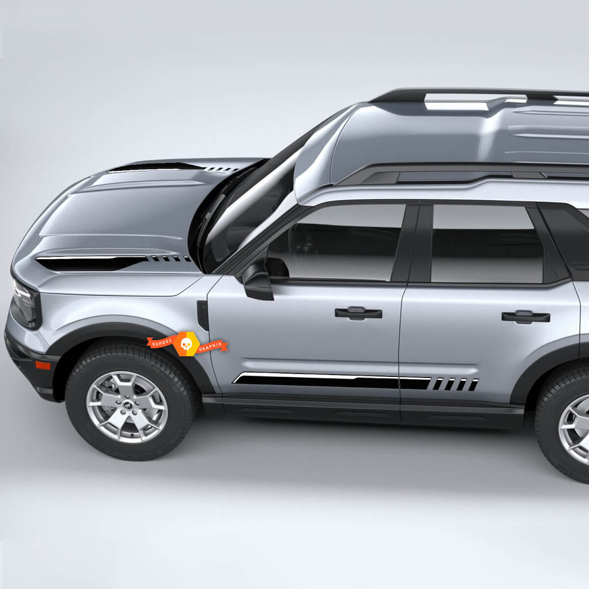 Ford Bronco Sport First Edition Kit motorkap en zijkanten strepen stickers stickers 2 kleuren
