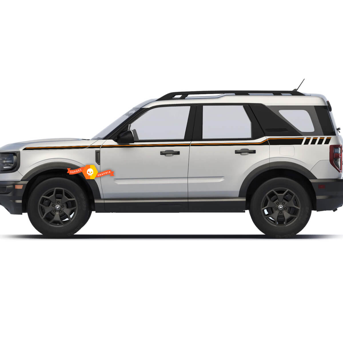 Ford Bronco Sport eerste editie zijkanten naar boven strepen stickers stickers
