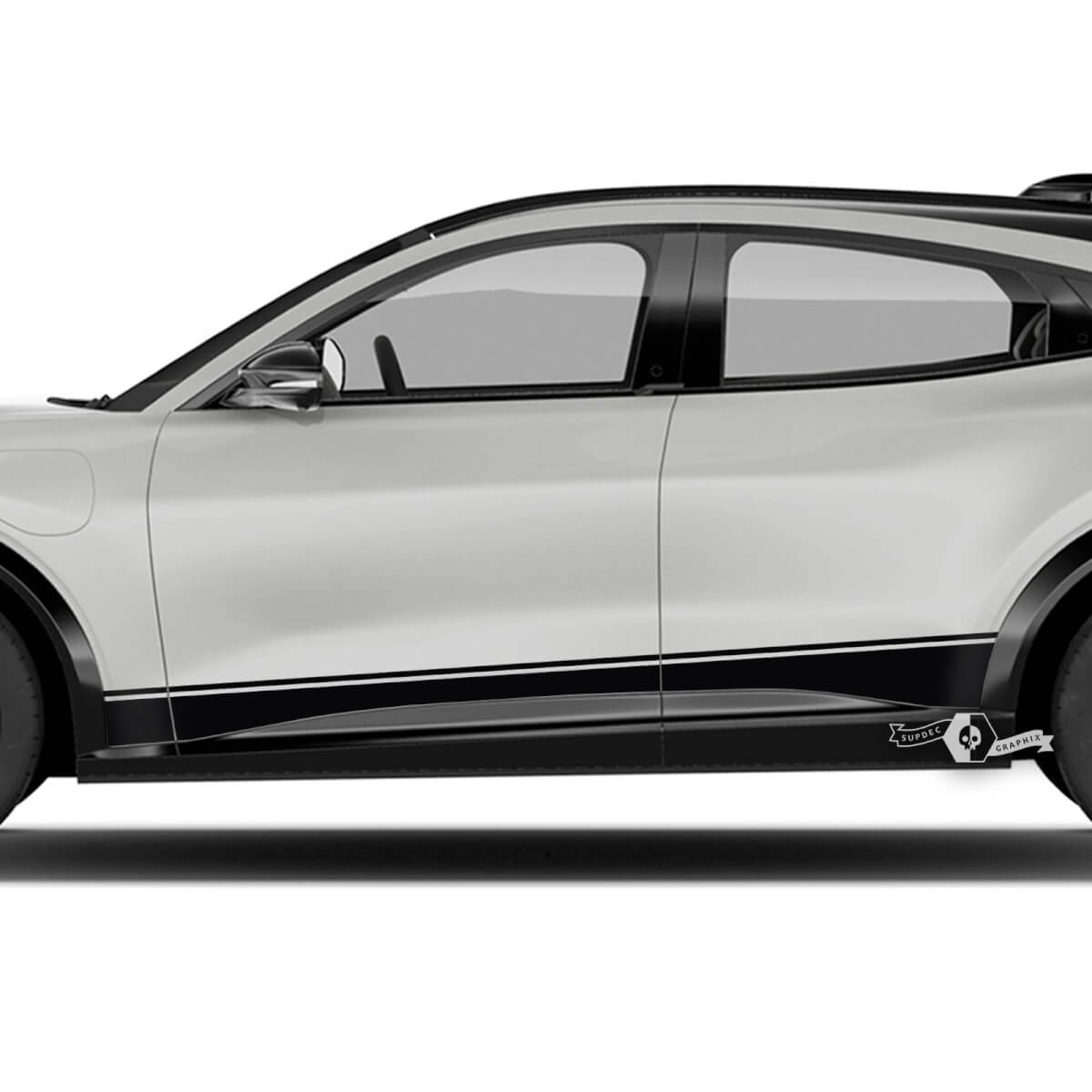 Paar Ford Mustang MACH-E MACH E Trim Rocker Panel Stripes Side Door Decal vinylstickers
