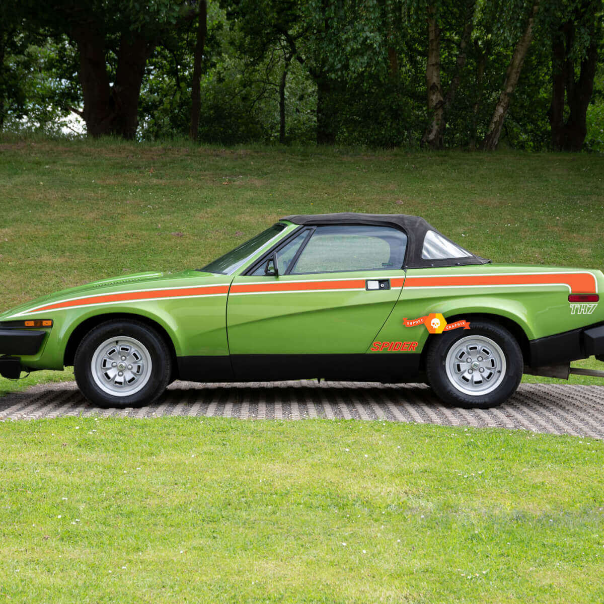 TR7 Spider Stijl Zijstrepen Vinyl Decal Kit Voor Triumph TR7 Spider