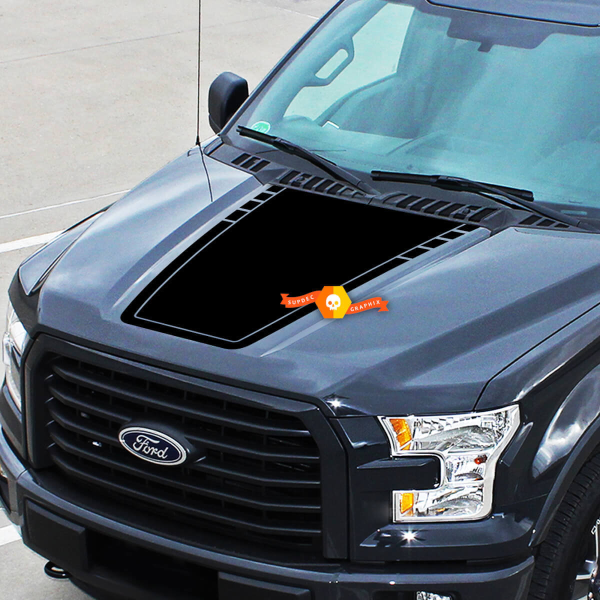 Kap Ford F-150 F150 overzicht wrap vinyl graphics sticker sticker
