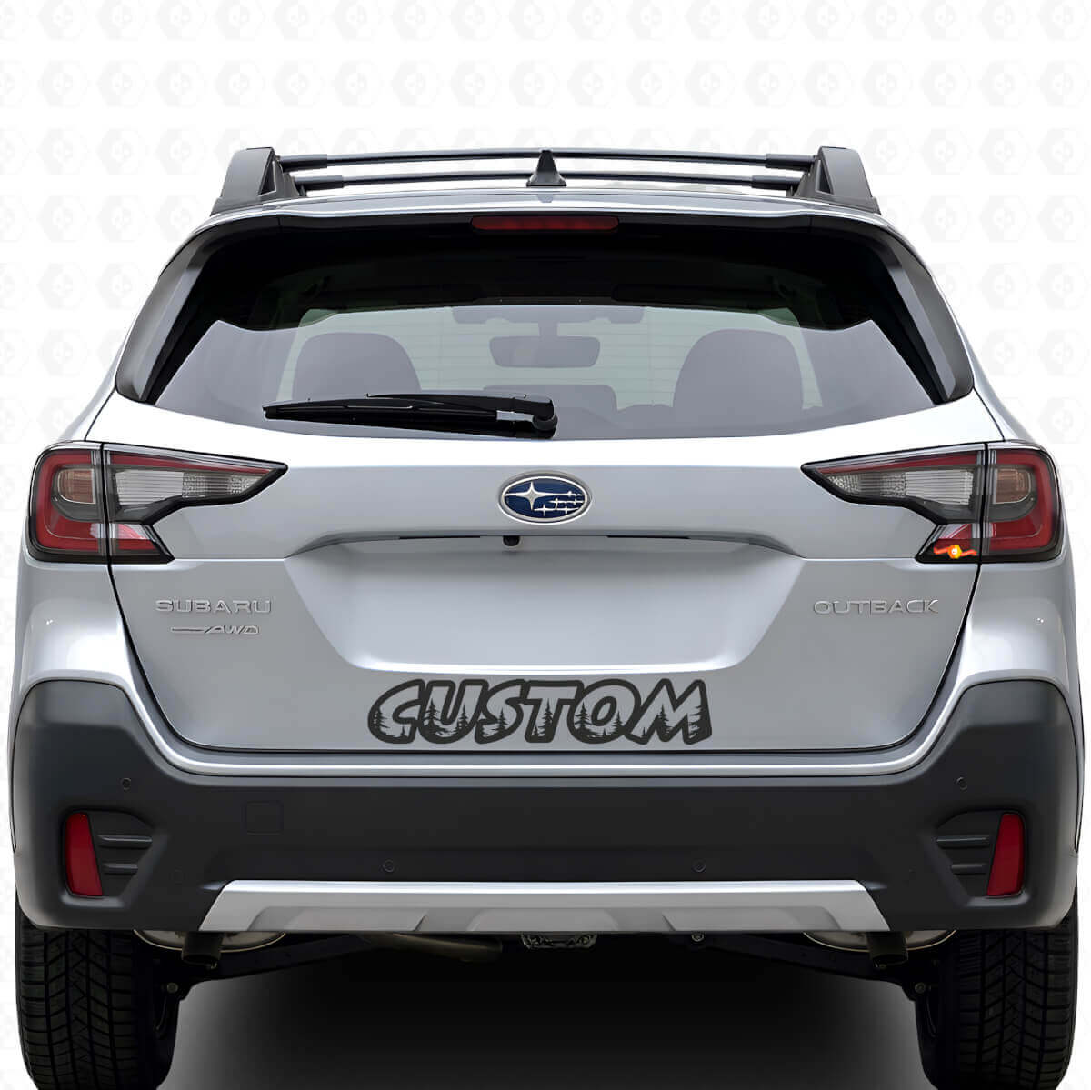Forest Style Aangepaste Tekst Kofferbakdeksel Vinyl Sticker voor Suba Outback