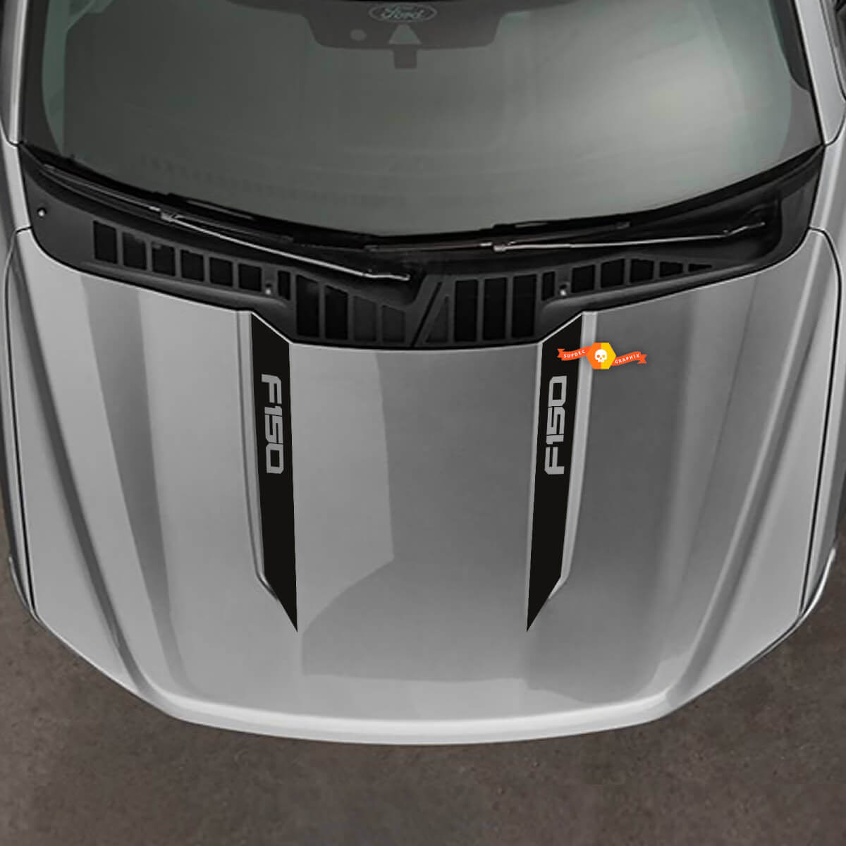 Ford F150 F-150 2021-2024 Wide Hood Spear Stripes Vinylstickers en grafische stickers
