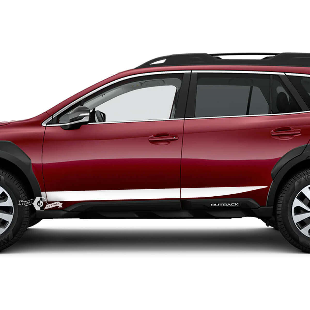 Geslepen Accent Strepen Zij Vinyl Decal Sticker voor Suba Outback