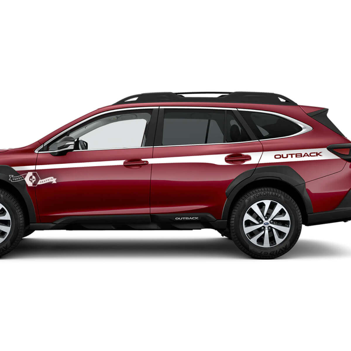 Suba Outback zijaccentdeuren Vinylsticker sticker Grafische Suba-sticker
