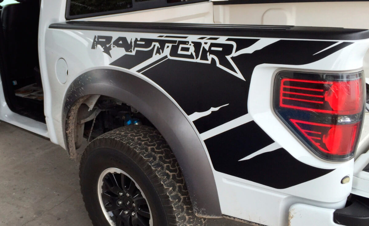 Ford Raptor SVT F150 Bedside Predator Vinyl Graphics Stickers Decals Installatiekit inbegrepen
