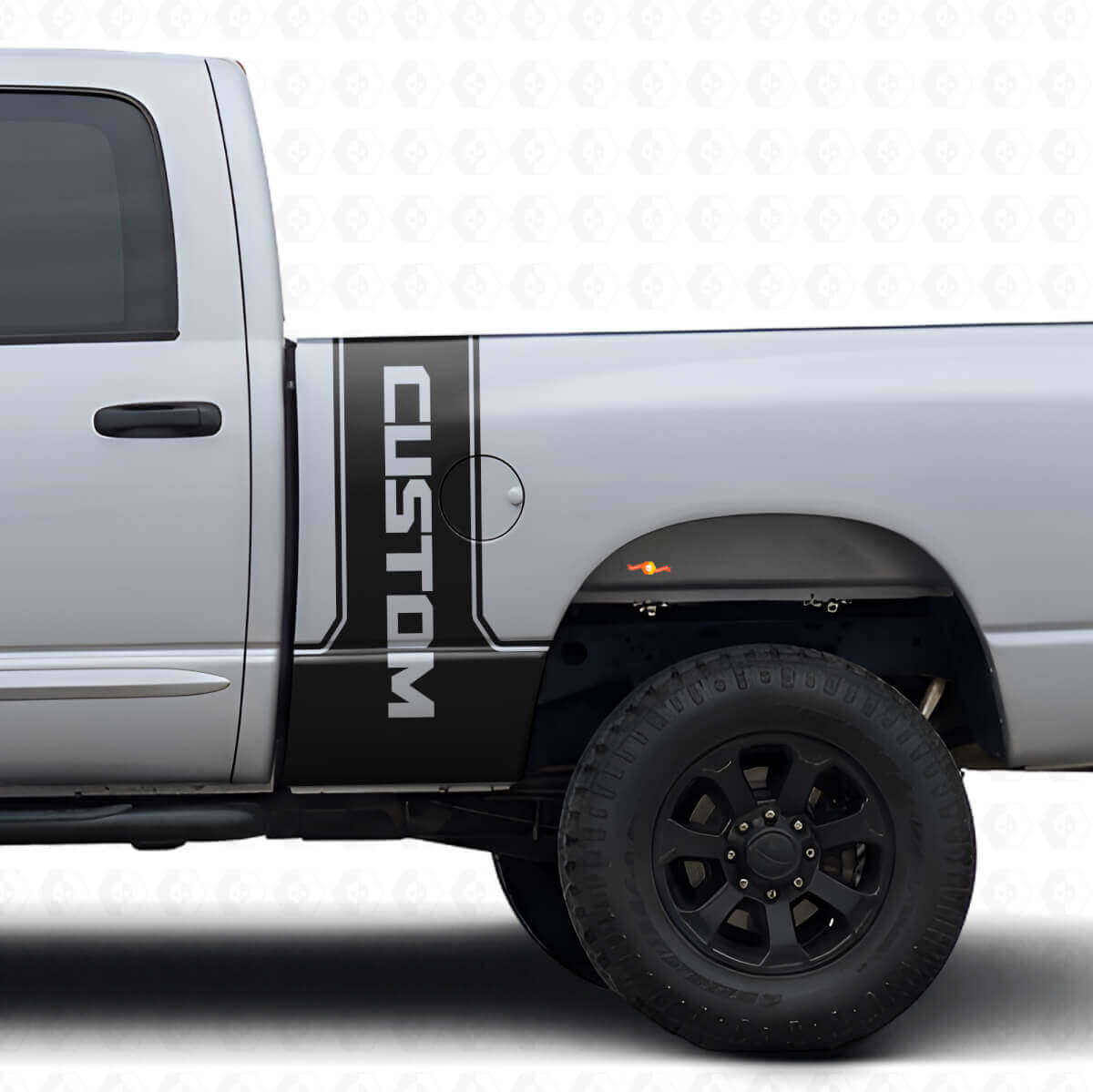 CastomLettering Achterzijstrook Vinyl Decal Kit Voor Dodge Ram Power Wagon