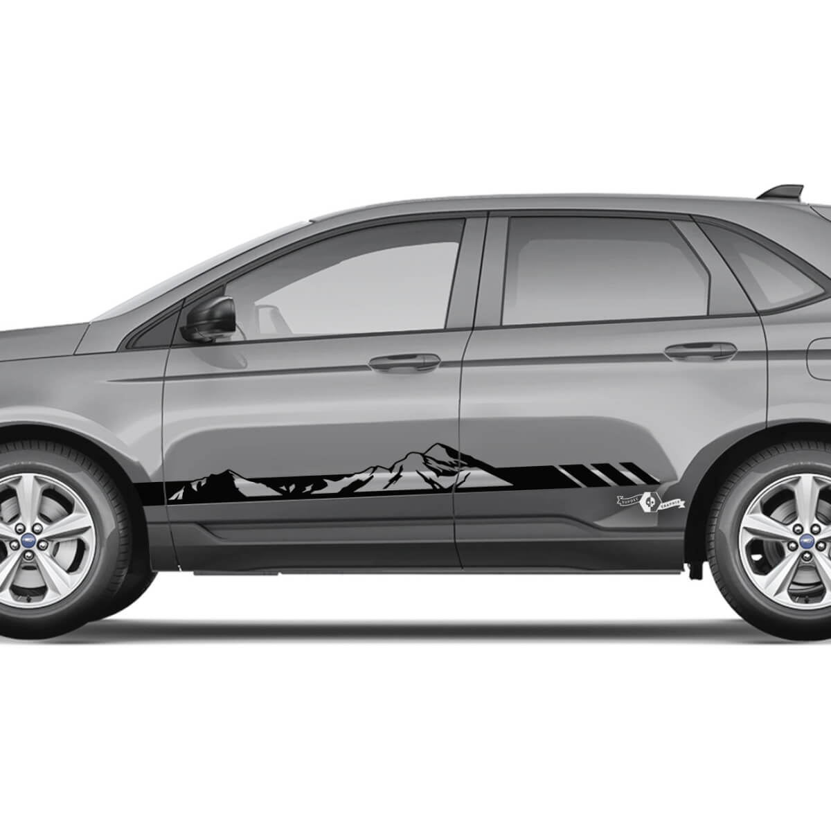 2x Side Mountains Ford Edge Doors Vinyl Strepen body sticker vinyl grafische sticker 3
