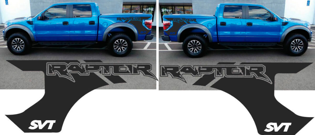 Raptor-stijl achterspatbord vinylstickers voor Musclecar F-150