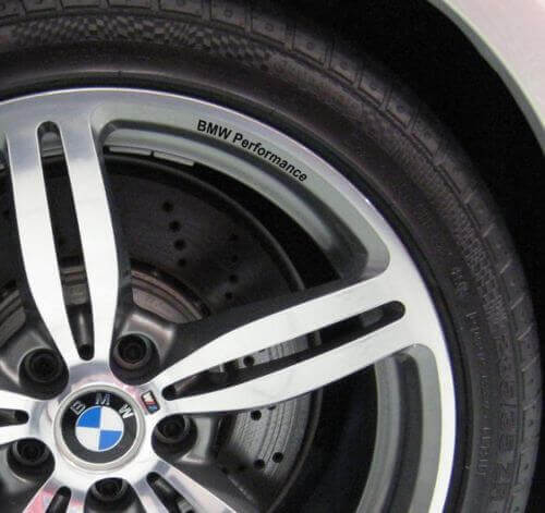 BMW Performance Velgrandecalset voor BMW-auto's