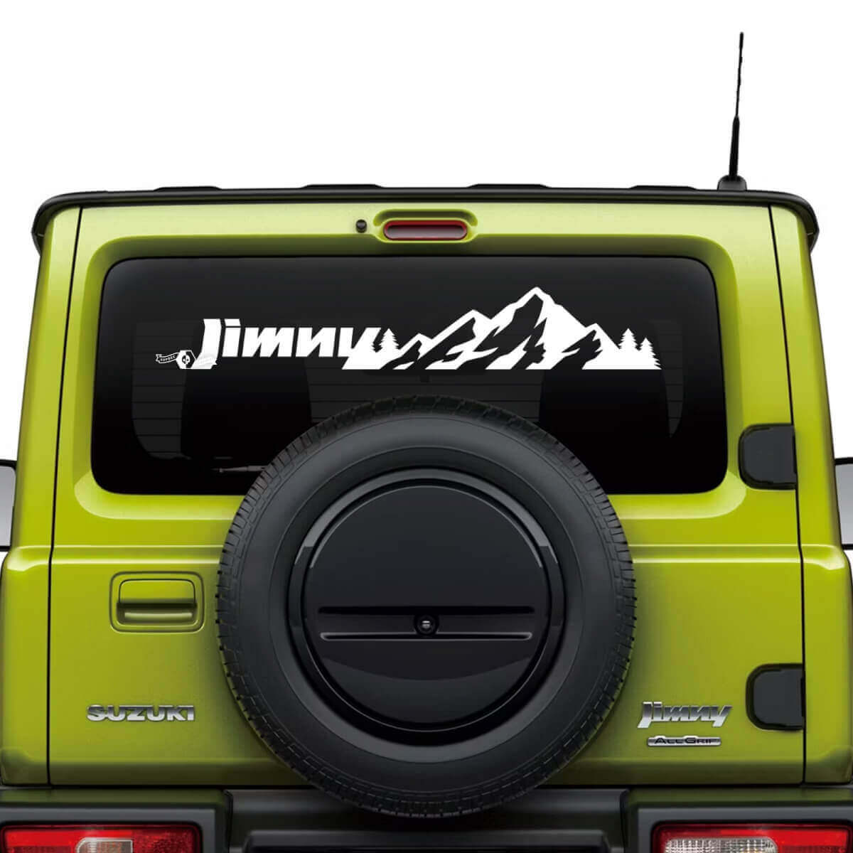 Mountains Lettering Achterraam Decal Sticker Grafieken Voor Suzuki JIMNY