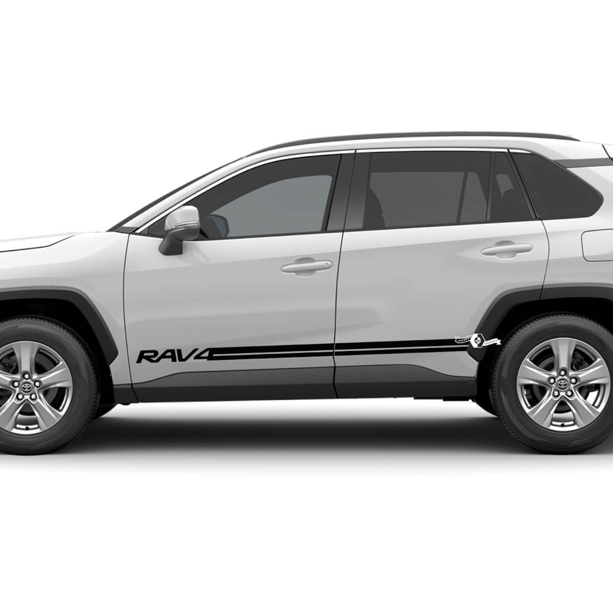 Side Lower Panel rocker Panel Graphics Sticker Kit past op Toyota RAV4 vinyl sticker
