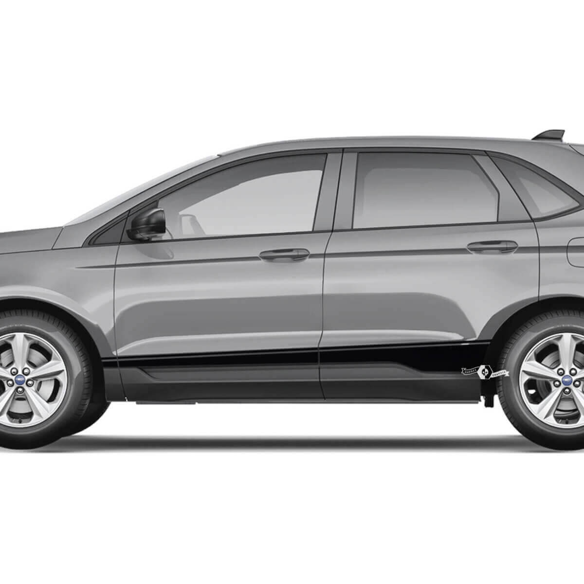 2x zijpaneel Musclecar Edge deuren Vinyl Racing Stripes carrosseriesticker vinyl grafische sticker
