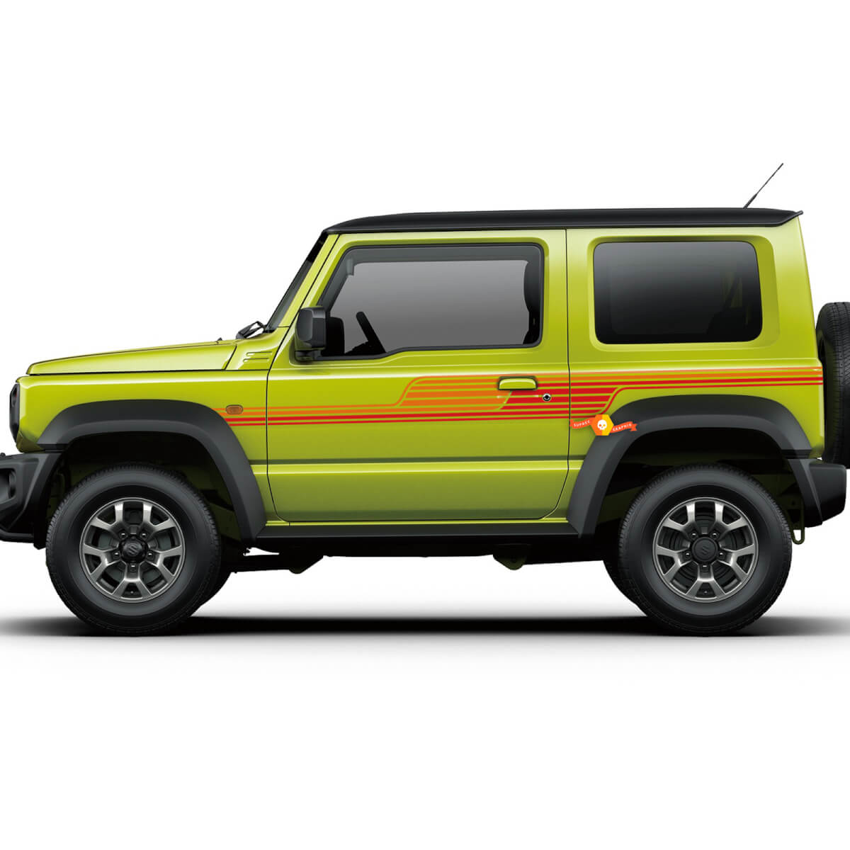 Suzuki JIMNY Vintage Retro Stripes Doors sticker sticker graphics 2
