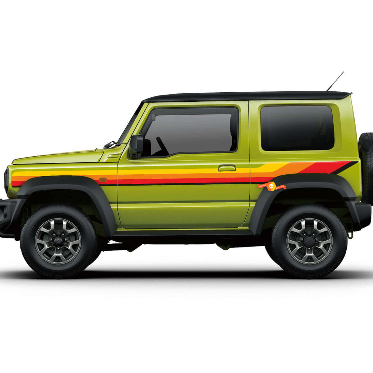 Suzuki JIMNY Vintage Retro Stripes Doors sticker sticker graphics 5
