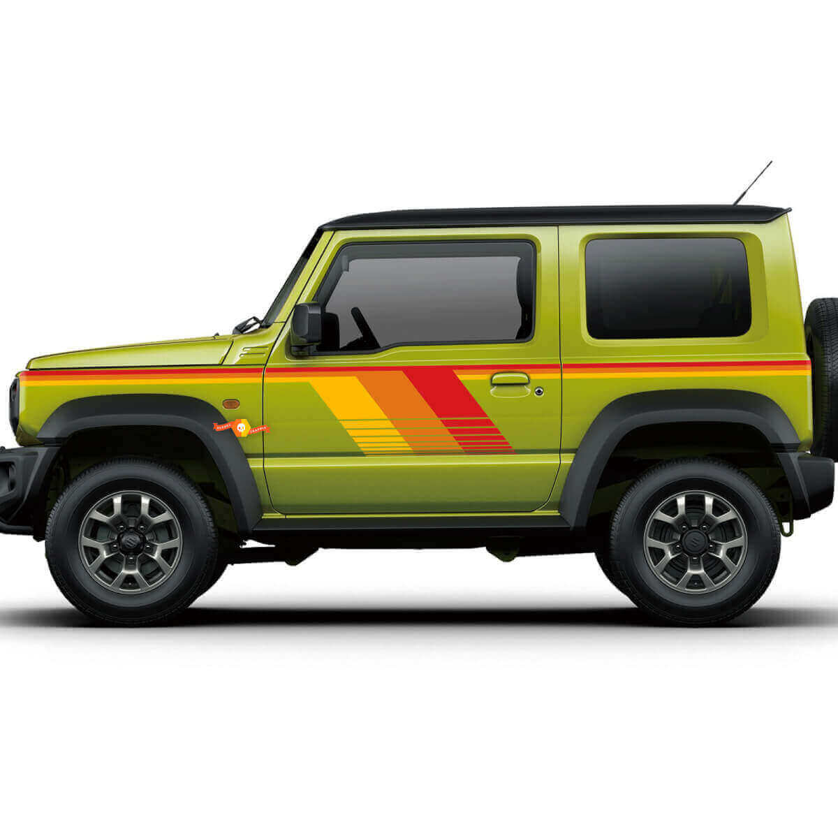 Vintage Retro Strepen Zijkanten Deur Sticker Grafieken 7 Voor Suzuki JIMNY Sierra