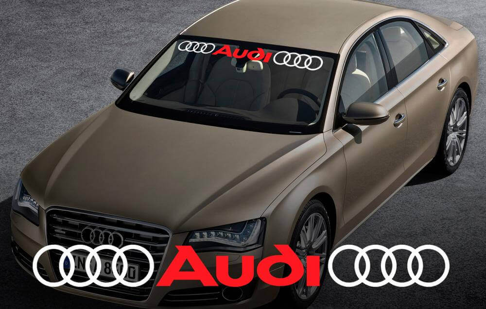 Audi voorruitenvenster Front Decal #2 sticker voor A4 A5 A6 A8 S4 S5 S8 Q5 Q7 TT Rs 4 RS8
