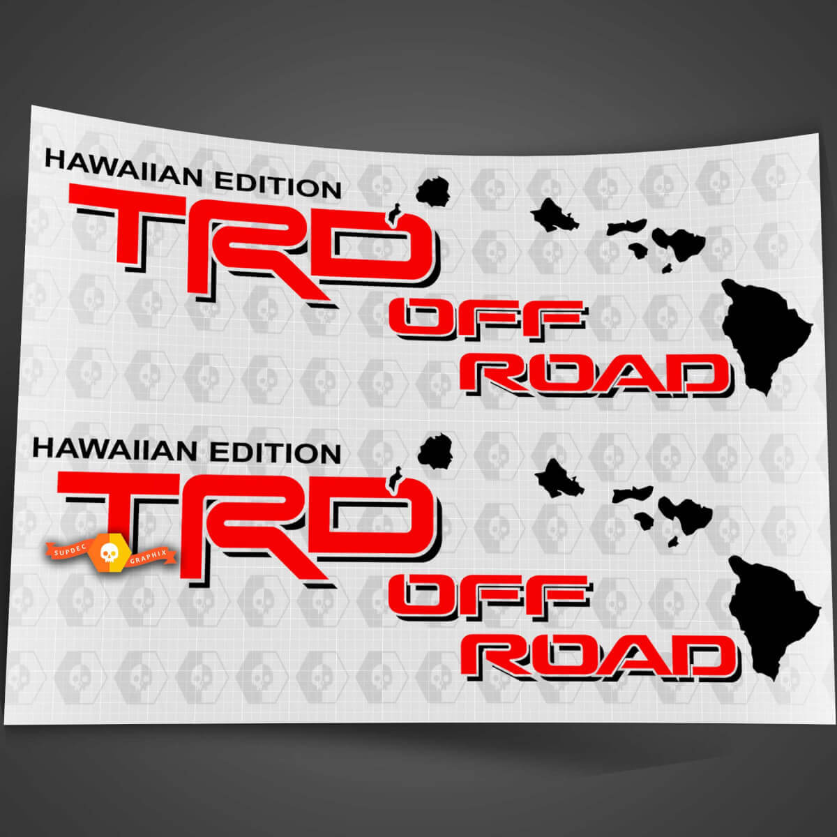 Hawaïaanse Editie TRD Off Road Zijwand Vinyl Sticker Kit voor Toyota Trucks