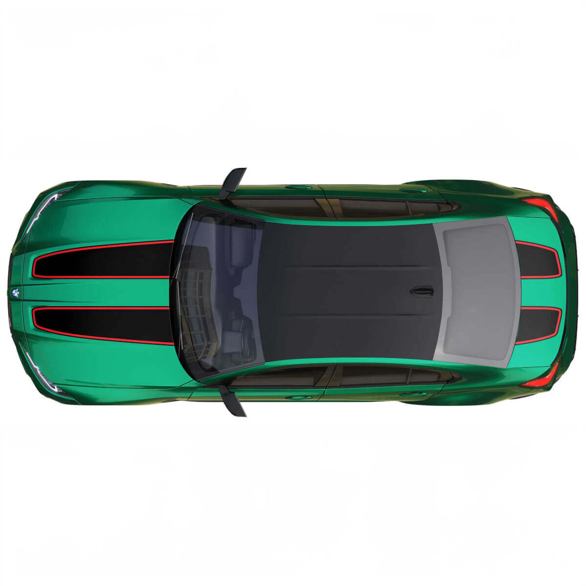 Kap en kofferbak CS CSL stijl met omtrekstreep voor BMW M4 M3 G82 G83 M Performance vinyl sticker
